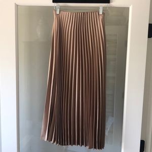Zara pleated high waisted midi skirt